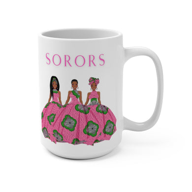 Sorors - Pink & Green - Mug 15oz