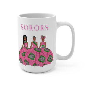Sorors - Pink & Green - Mug 15oz