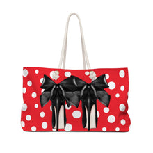 Load image into Gallery viewer, Glam Girl - Weekender Bag (Red Polkadots)