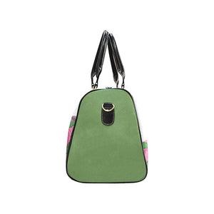 Pink & Green - Waterproof Travel Bag/Large