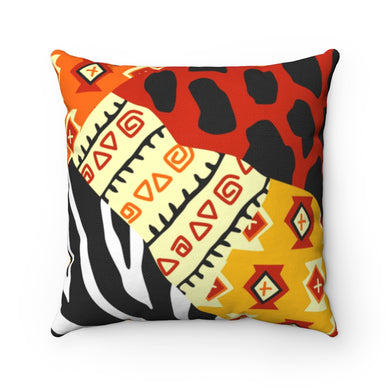 African Patch - Square Pillow - JazzyStones - One Vision Apparel