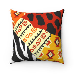African Patch - Square Pillow - JazzyStones - One Vision Apparel