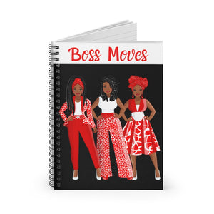 Boss Moves - Spiral Notebook (Red) - JazzyStones - One Vision Apparel