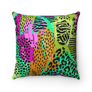 Purple Leopard - Square Pillow - JazzyStones - One Vision Apparel