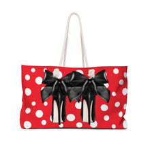Load image into Gallery viewer, Glam Girl - Weekender Bag (Red Polkadots)