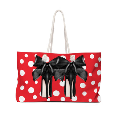 Glam Girl - Weekender Bag (Red Polkadots)