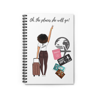 She Travels - Spiral Notebook - Ruled Line - JazzyStones - One Vision Apparel