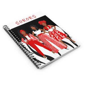 Sorors - Spiral Notebook (Red) - JazzyStones - One Vision Apparel