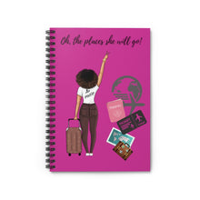 Load image into Gallery viewer, She Travels - Spiral Notebook - Ruled Line (Hot Pink) - JazzyStones - One Vision Apparel