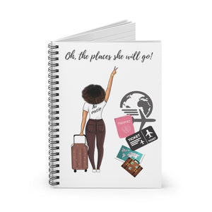 She Travels - Spiral Notebook - Ruled Line - JazzyStones - One Vision Apparel