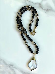 Black & Tibetan Necklace - JazzyStones - One Vision Apparel