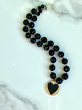 Load image into Gallery viewer, Black &amp; Gold Heart Necklace - JazzyStones - One Vision Apparel