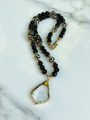 Black & Tibetan Necklace - JazzyStones - One Vision Apparel