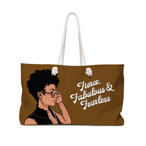 Fierce, Fabulous, & Fearless - Weekender Bag (Brown) - JazzyStones - One Vision Apparel