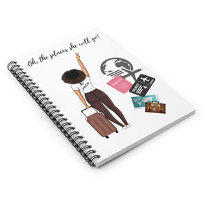 She Travels - Spiral Notebook - Ruled Line - JazzyStones - One Vision Apparel