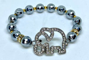 Hematite elephant - One Vision Apparel - JazzyStones 
