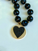 Load image into Gallery viewer, Black &amp; Gold Heart Necklace - JazzyStones - One Vision Apparel