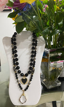 Load image into Gallery viewer, Black &amp; Gold Heart Necklace - JazzyStones - One Vision Apparel